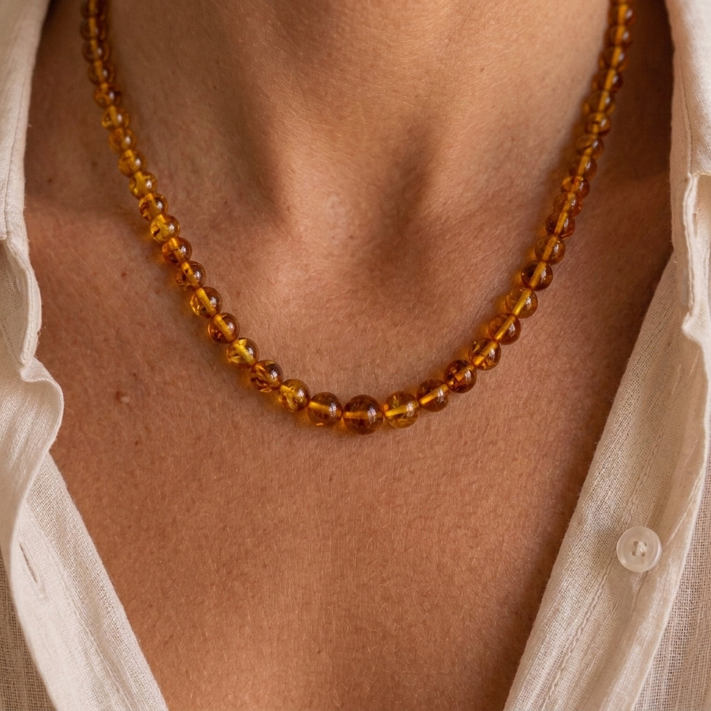 Collier Ambre – Lumière Ancestrale