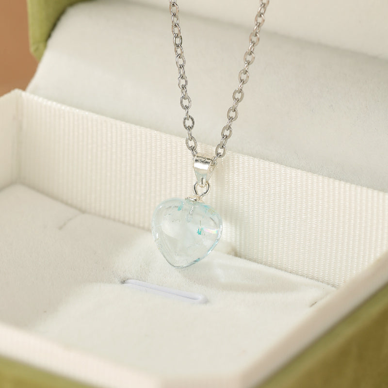 Collier Topaze – Cœur Céleste, Argent