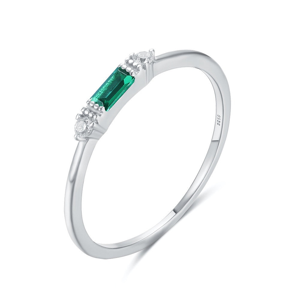Bague Émeraude – Éclat Naturel, Argent 925