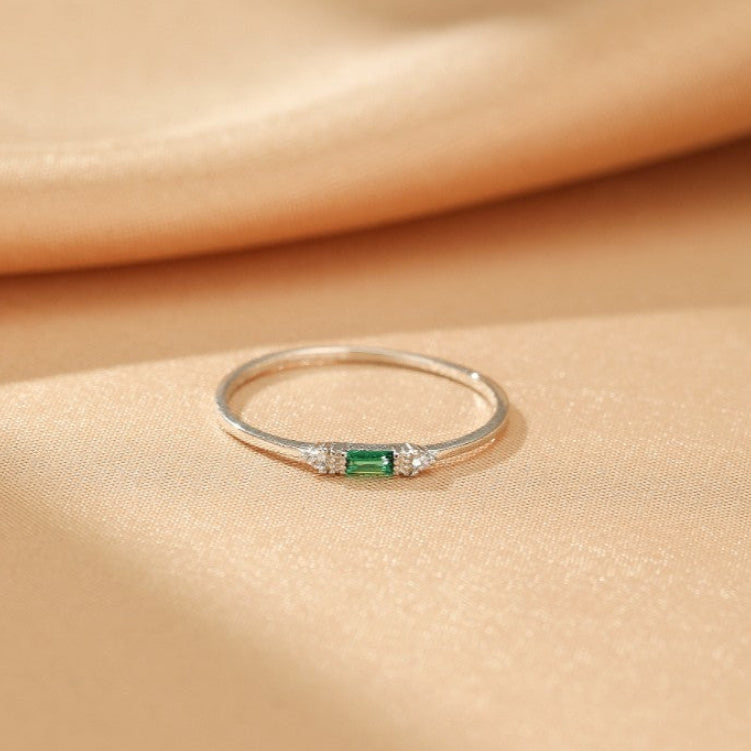 Bague Émeraude – Éclat Naturel, Argent 925