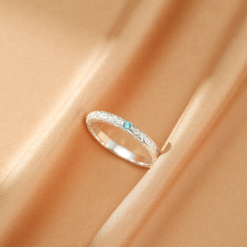 Aquamarine Ring – Sweetness of the Depths, 925 Silver
