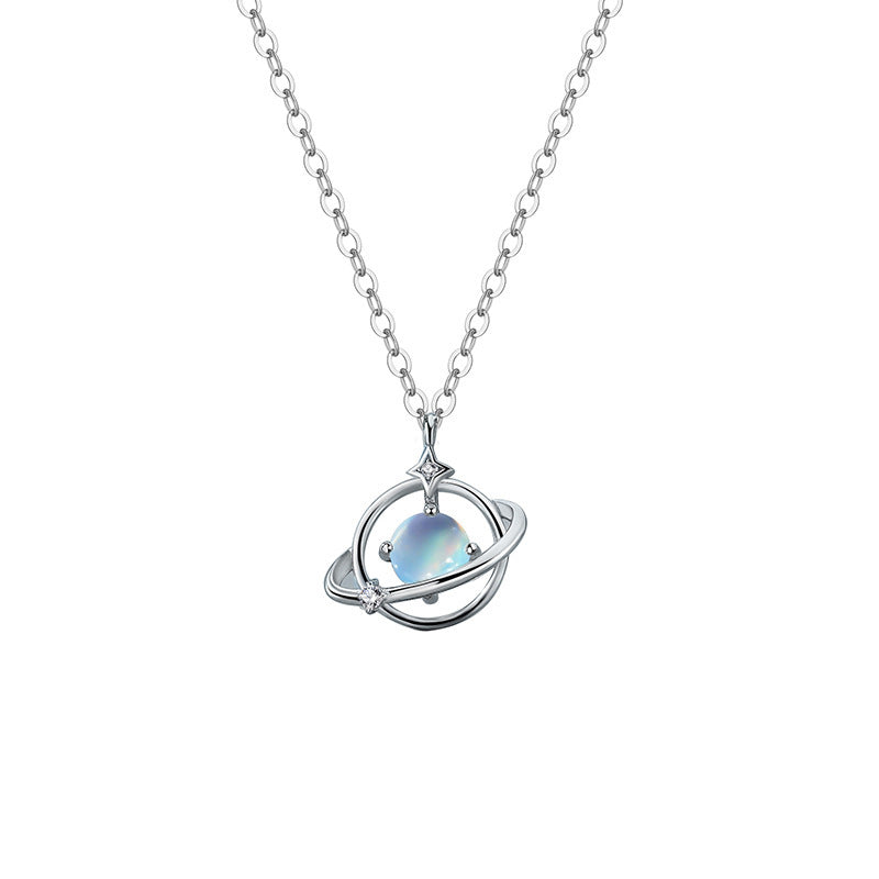 Collier Pierre de Lune – Rêve Céleste, Argent