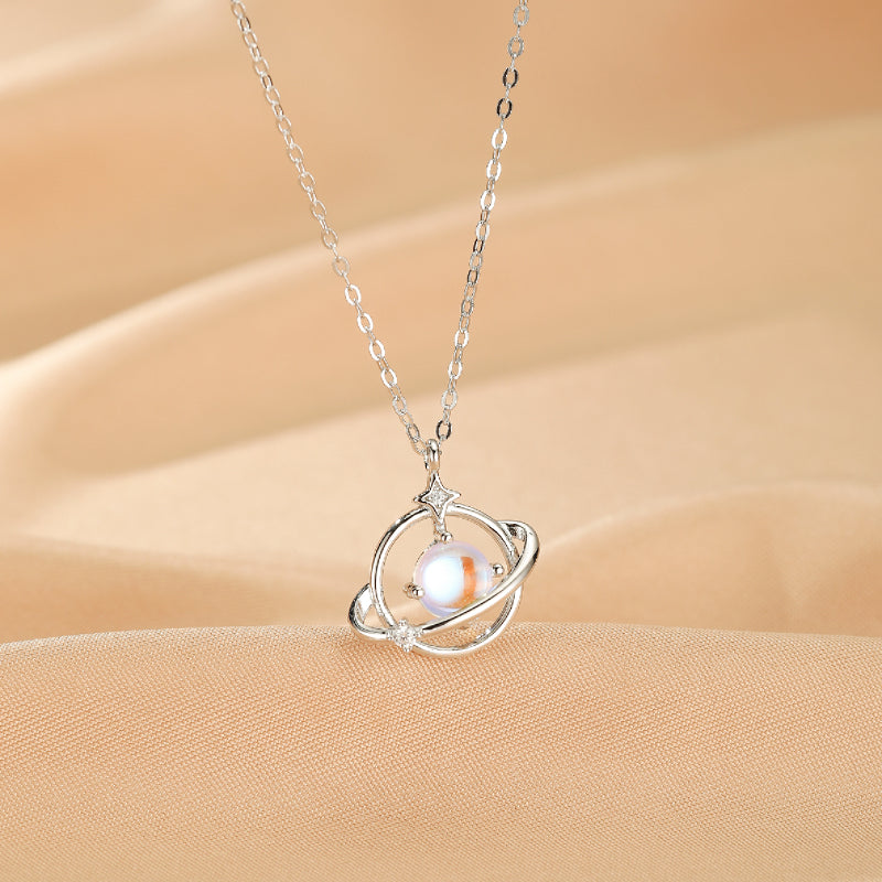 Collier Pierre de Lune – Rêve Céleste, Argent