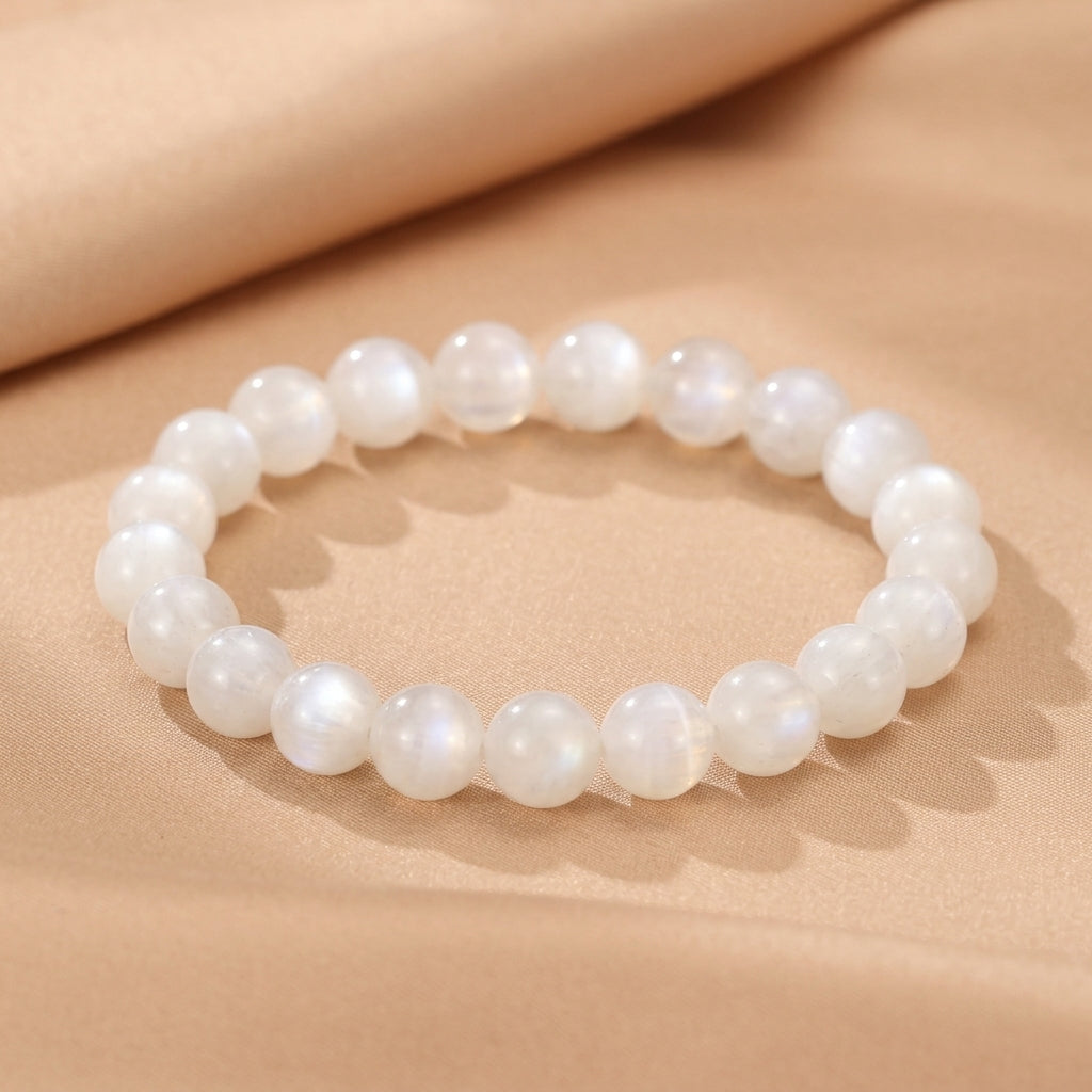 Bracelet Pierre De Lune Blanche – Aura Lunaire