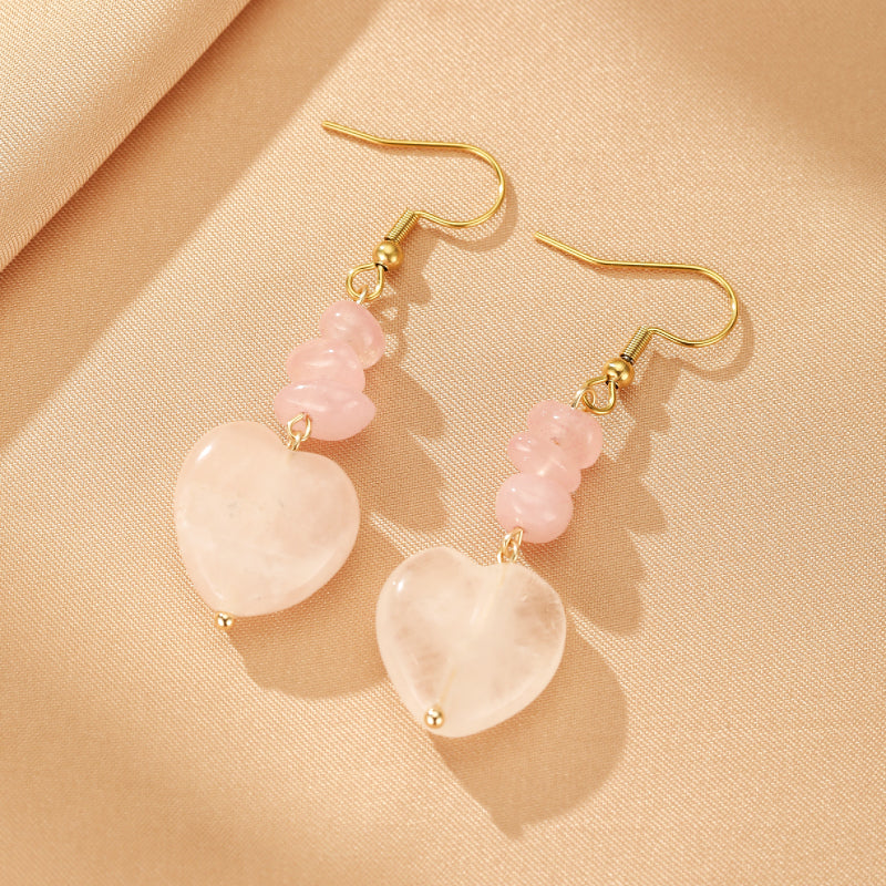 Boucles d'Oreilles Pierres Naturelles – Cœur Protecteur