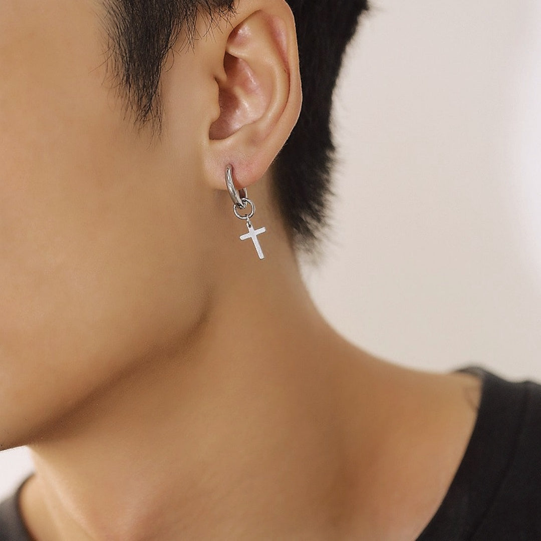 Men's Cross Earring - Modern Faith