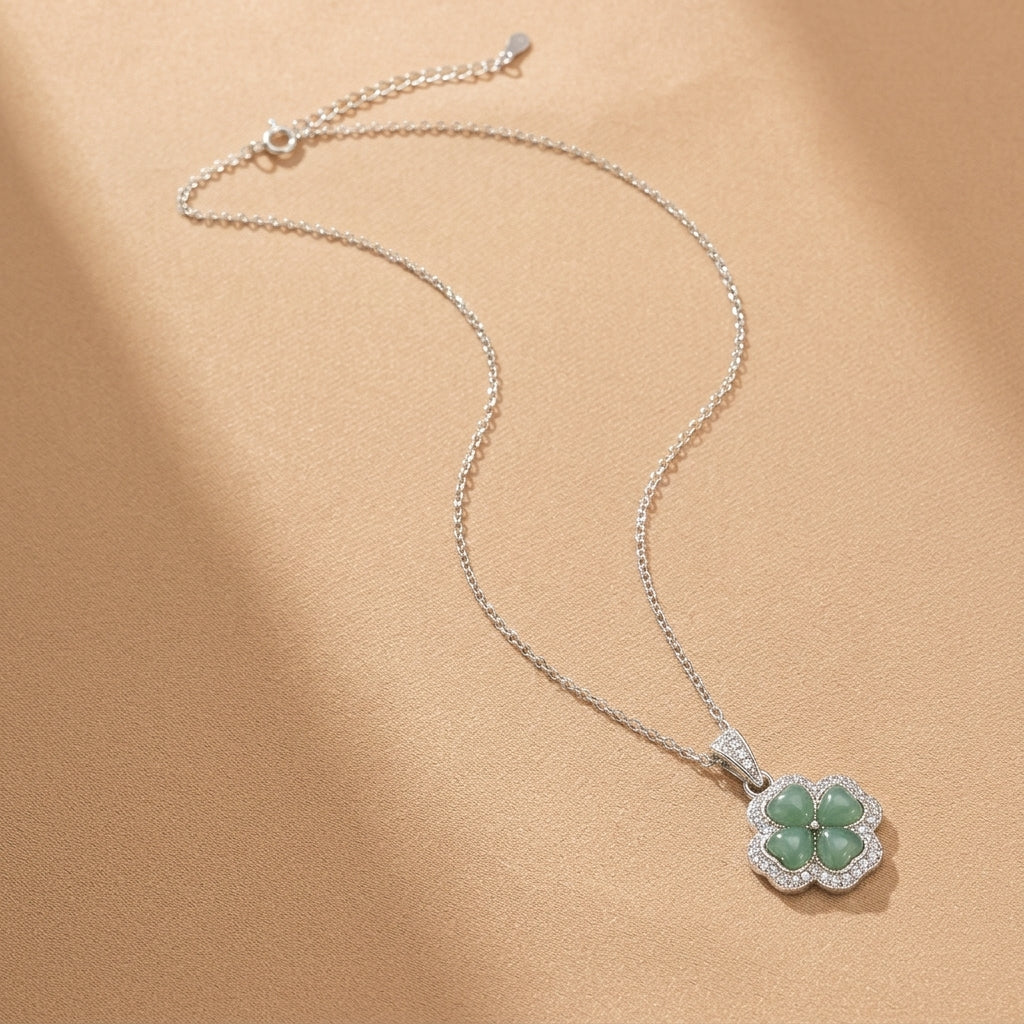 Collier Jadeïte – Chant de la Terre, Argent