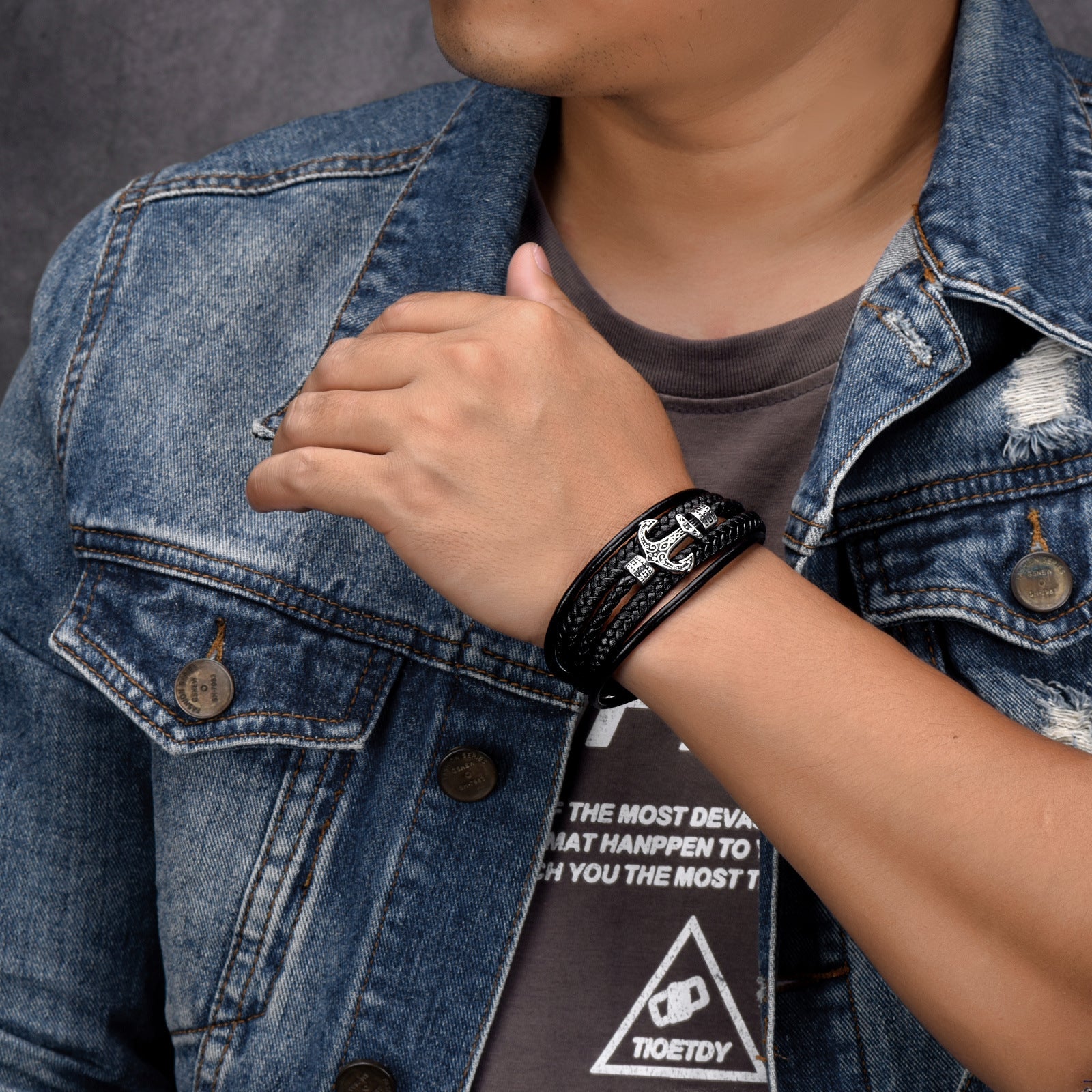 Men's Anchor Bracelet - Anchor Lines
