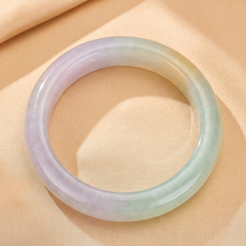 Bracelet Jonc Jade Jaune – Fleur des Vents