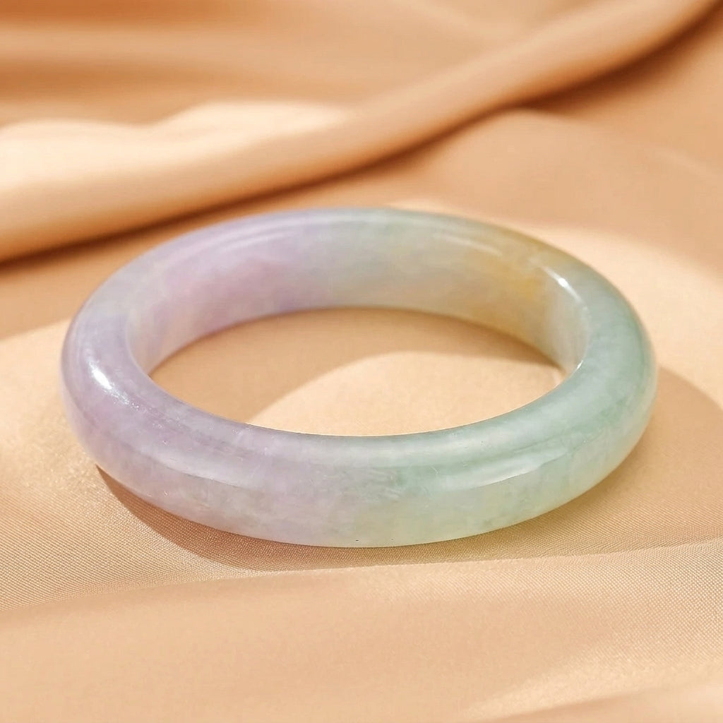 Bracelet Jonc Jade Jaune – Fleur des Vents