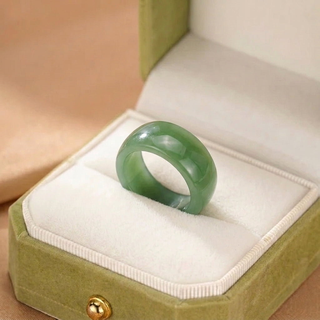 Bague Jade Néphrite – Éclat des Songes