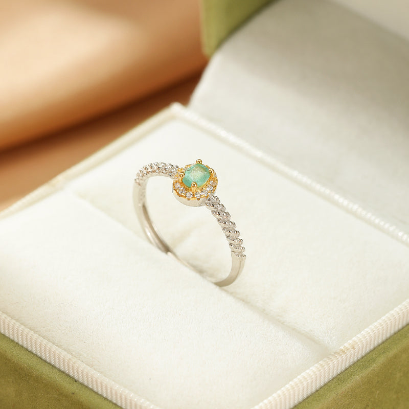 Bague Émeraude – Trésor Lumineux, Argent 925