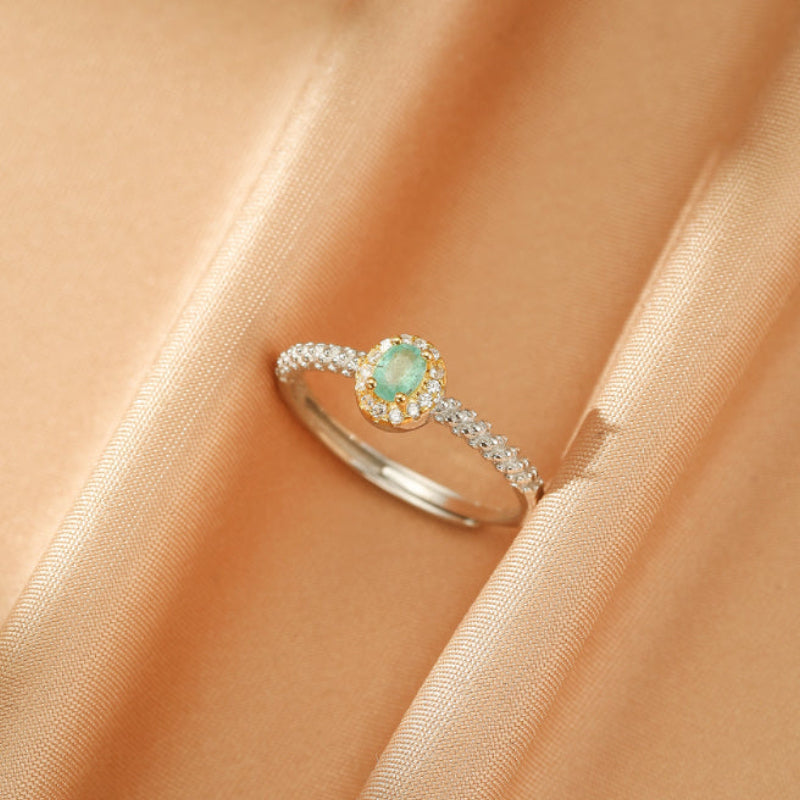 Bague Émeraude – Trésor Lumineux, Argent 925