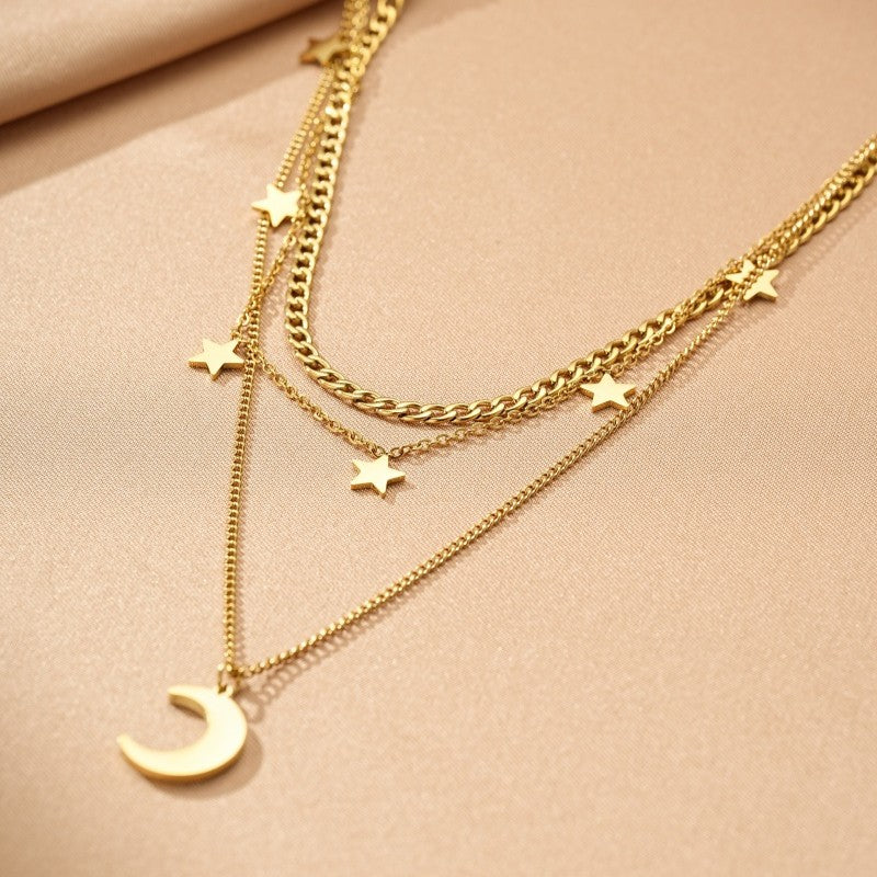 Mother-of-Pearl Moon Necklace – Night Veil