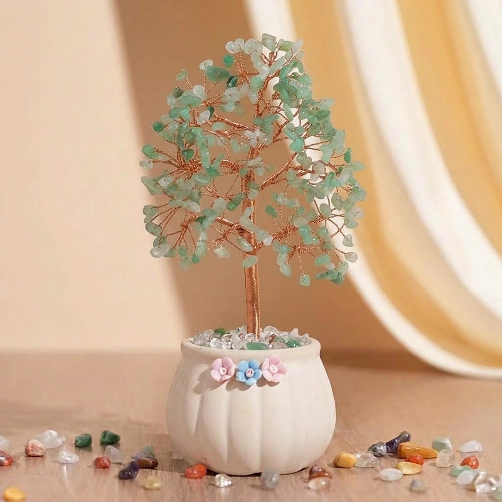 Arbre de Vie Pierres Naturelles – Brume Rosée