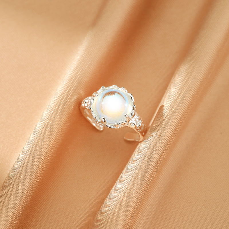 Bague Pierre de Lune – Voile de Lune, Argent S925