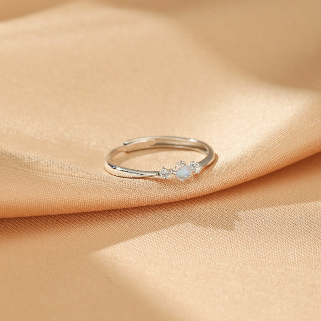 Bague Pierre de Lune – Douce Lumière, Argent