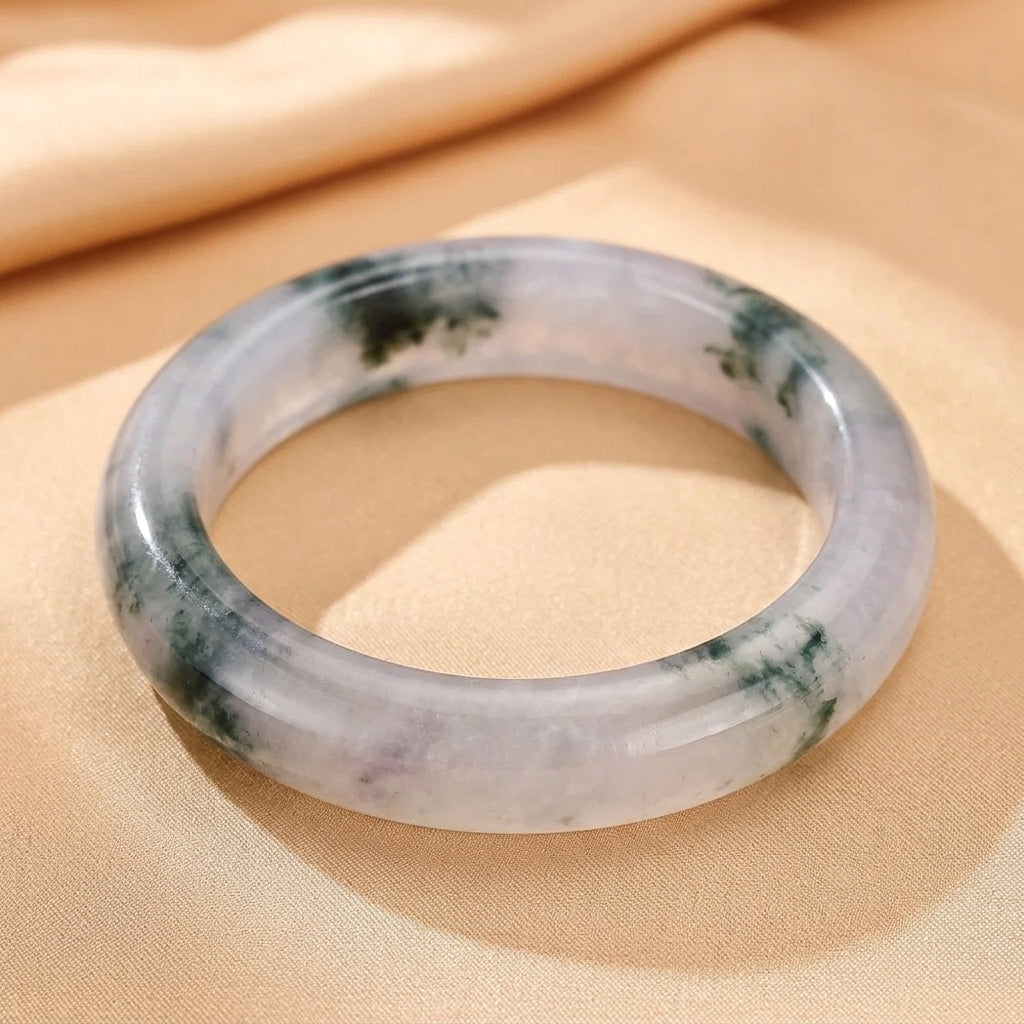 Bracelet Jonc Jade Bleu – Fortune Secrète