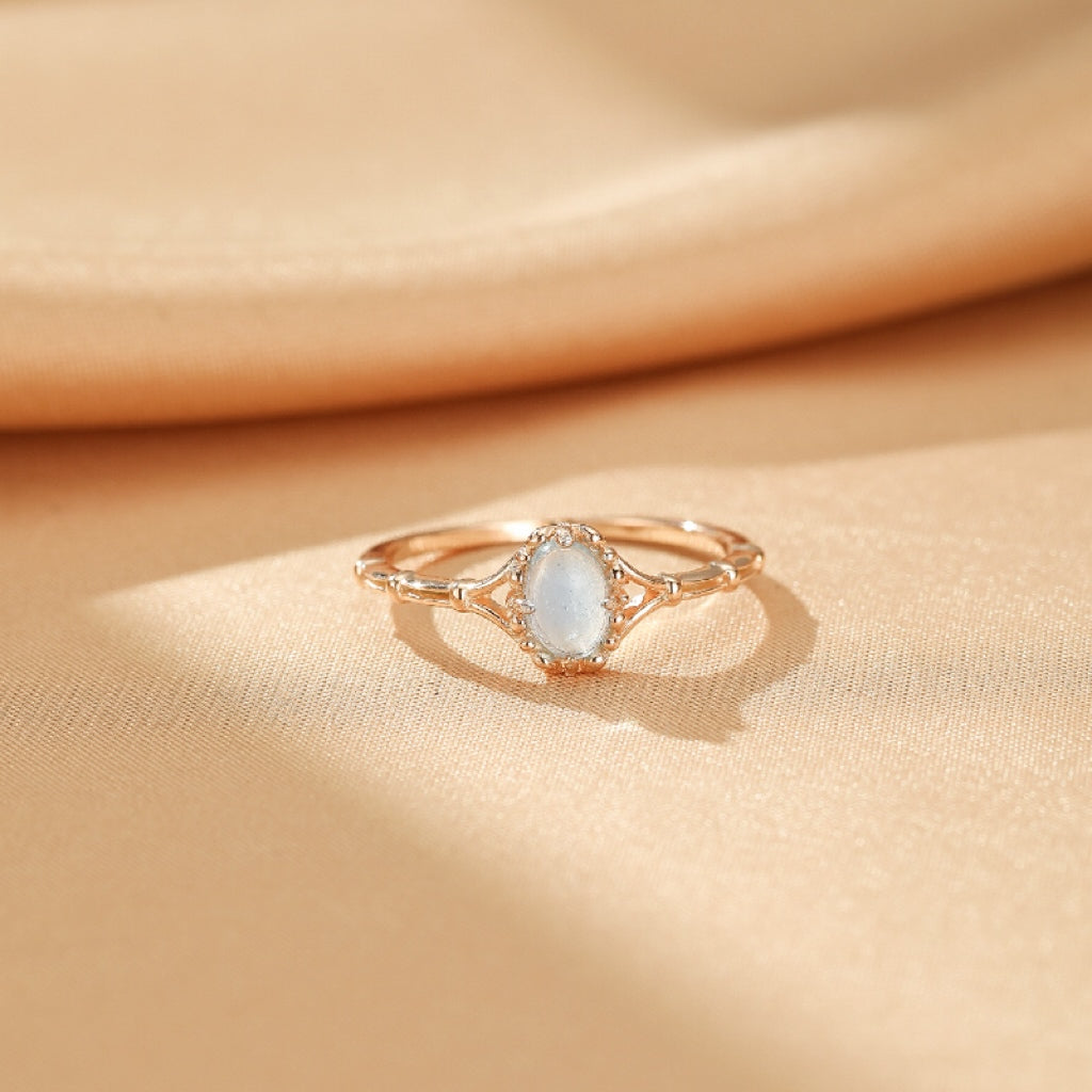 Bague Aigue marine – Bienveillance Céleste, Argent