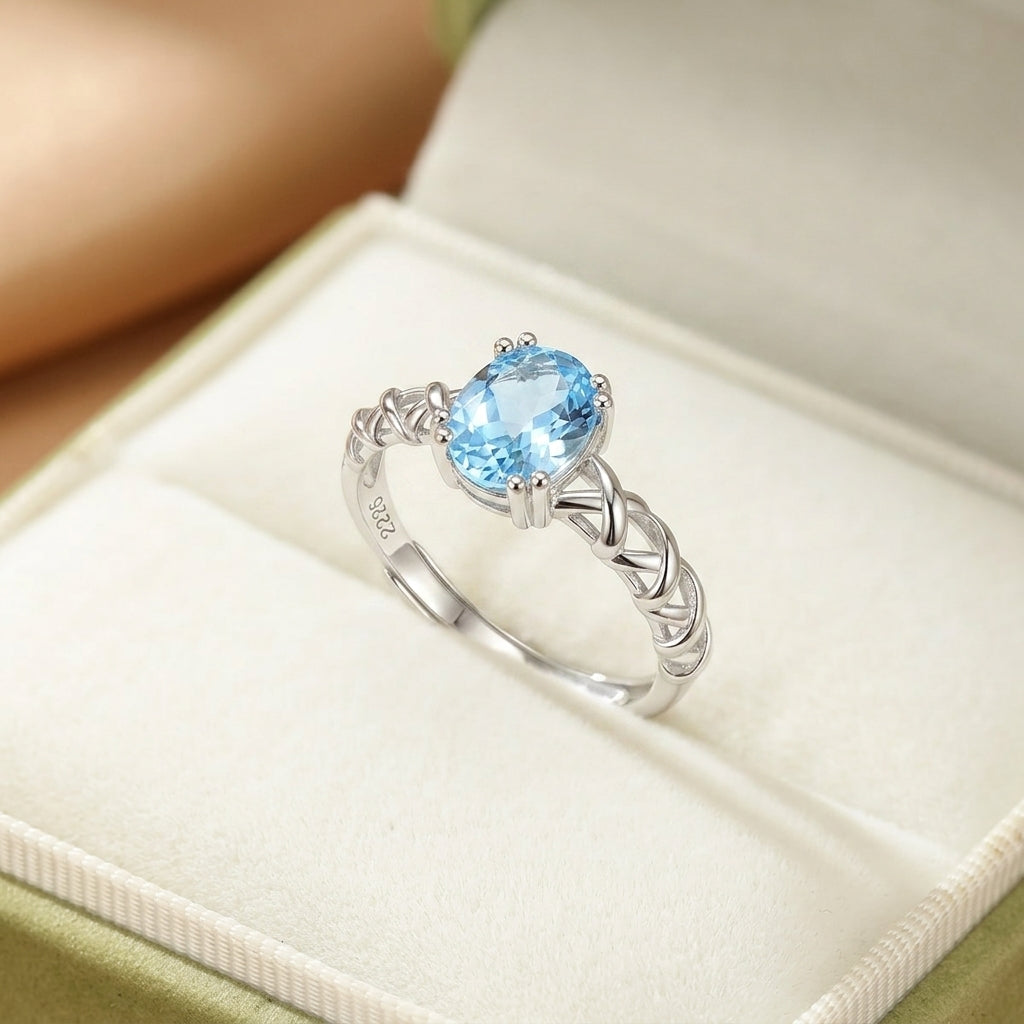 Bague Topaze – Voûte Céleste, Argent