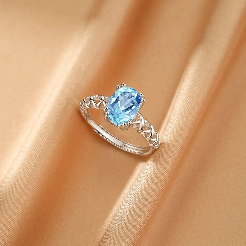 Bague Topaze – Voûte Céleste, Argent