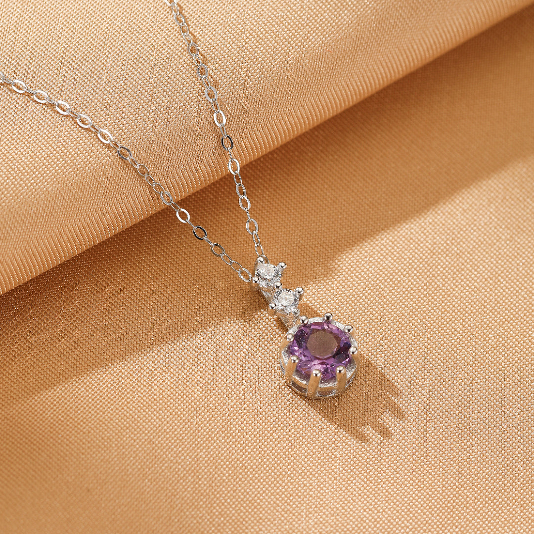 Collier Améthyste – Élixir de Lumière, Argent