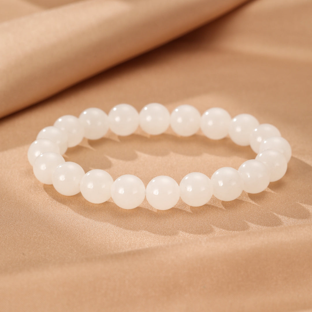Bracelet Jade Blanc – Harmonie Intemporelle
