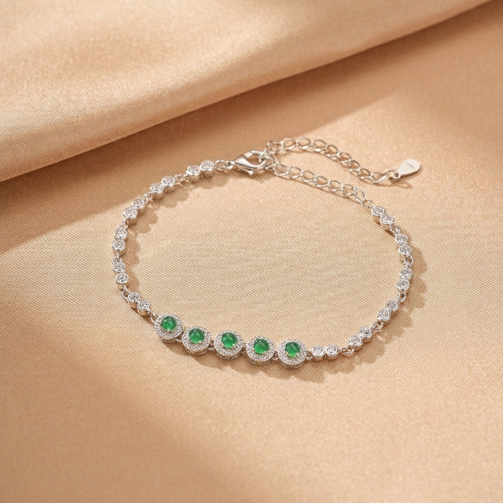 Bracelet Jadeïte – Source de Vie, Argent
