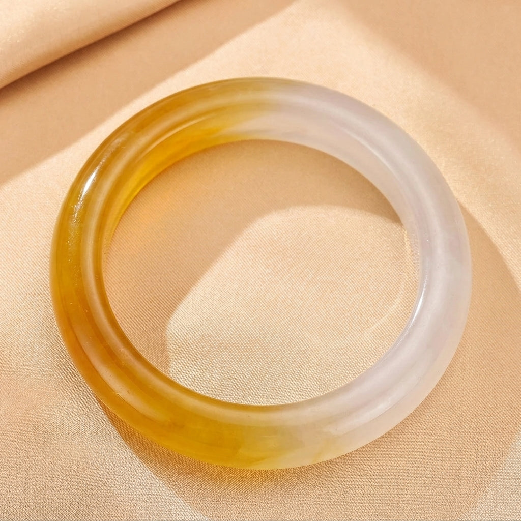 Bracelet Jonc Jade Jaune – Porte du Bonheur