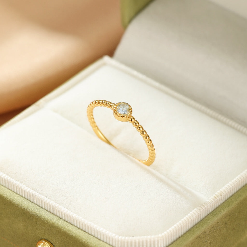 Emerald Ring – Eternal Green, Gold Plated Silver