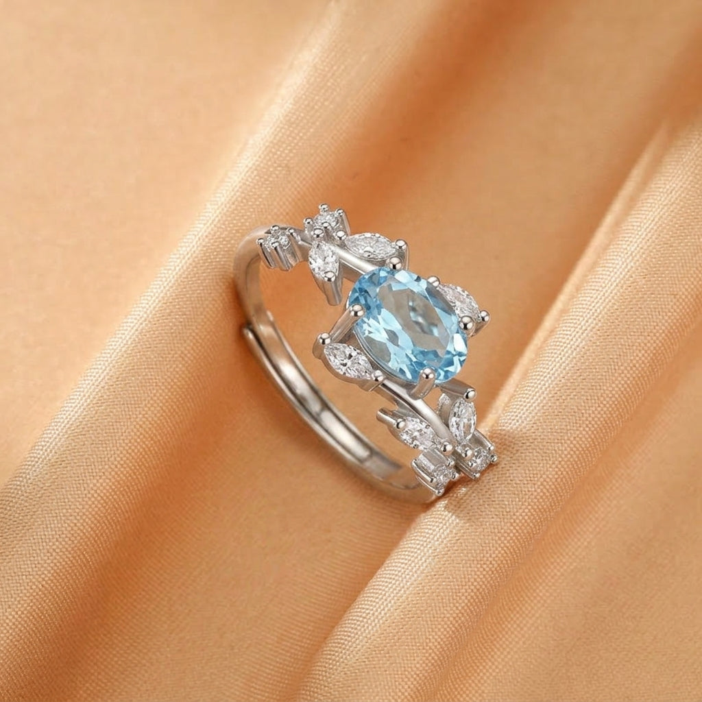 Bague Topaze – Extase Céleste, Argent