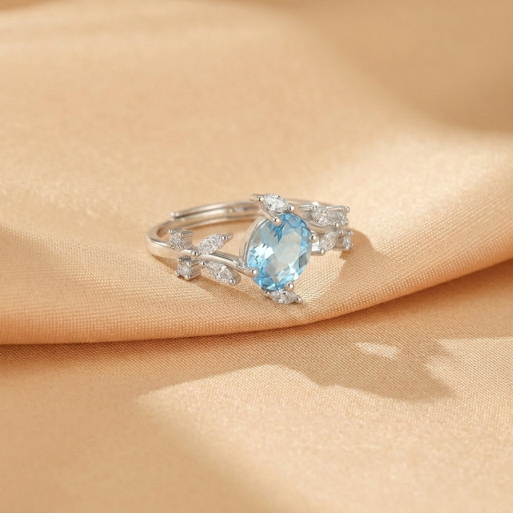 Bague Topaze – Extase Céleste, Argent