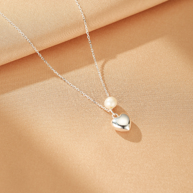 Collier Perle – Éclat du Cœur, Argent
