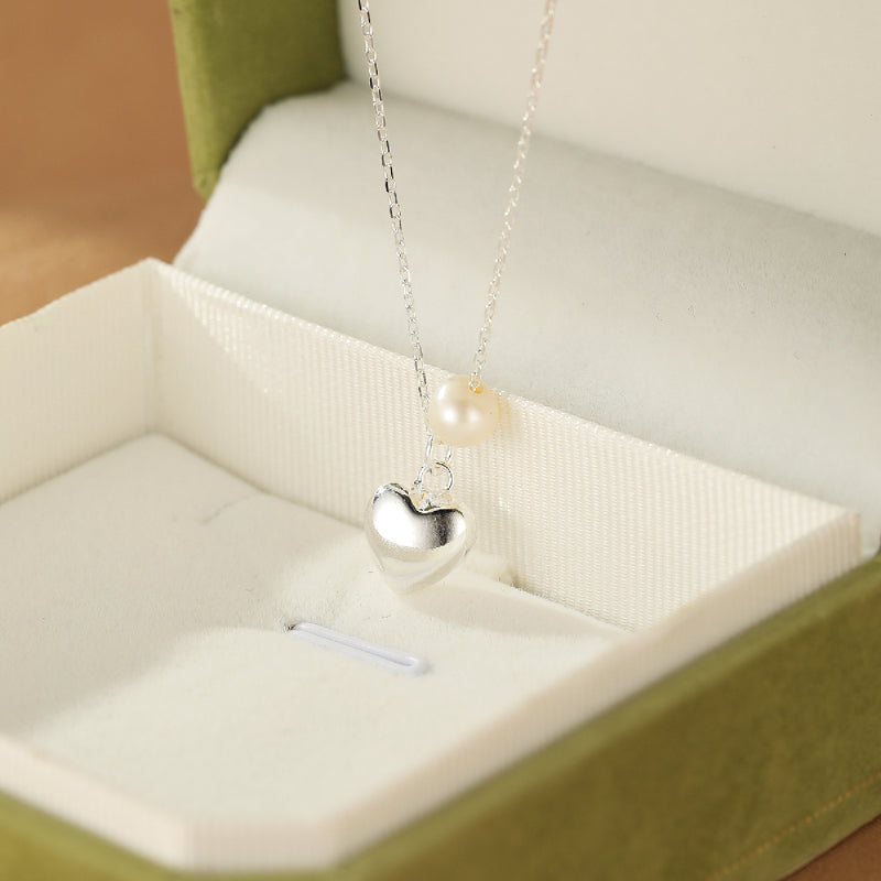 Collier Perle – Éclat du Cœur, Argent