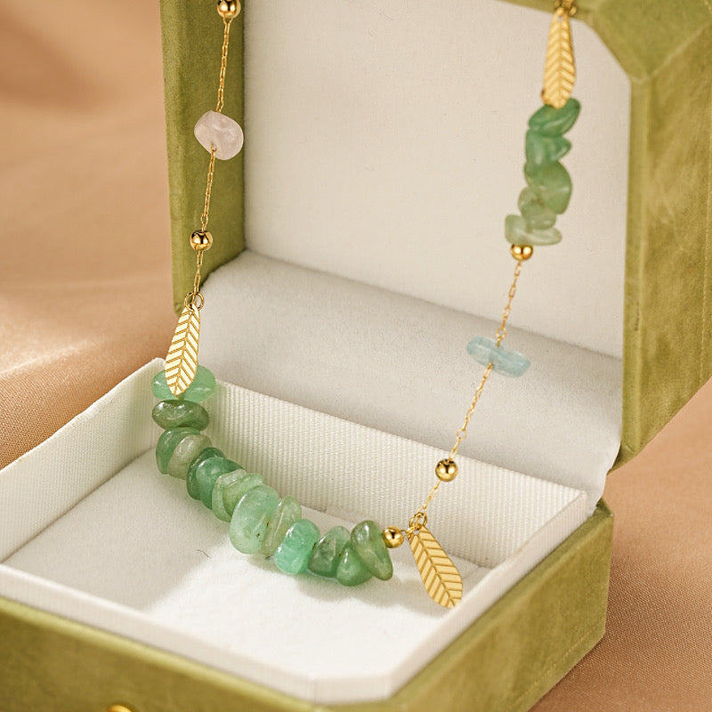 Collier Aventurine – Jardin Secret