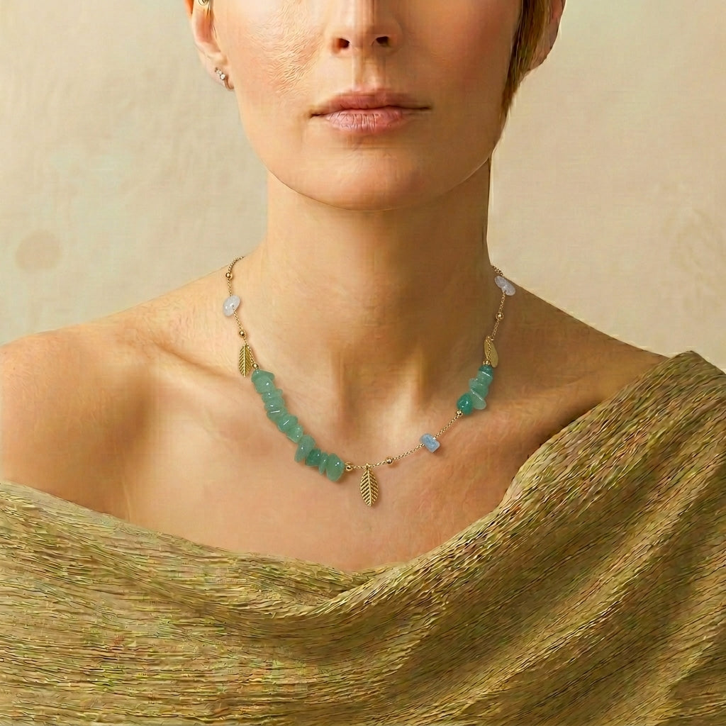 Collier Aventurine – Jardin Secret