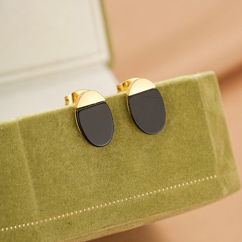 Obsidian Earrings – Dark Sheen