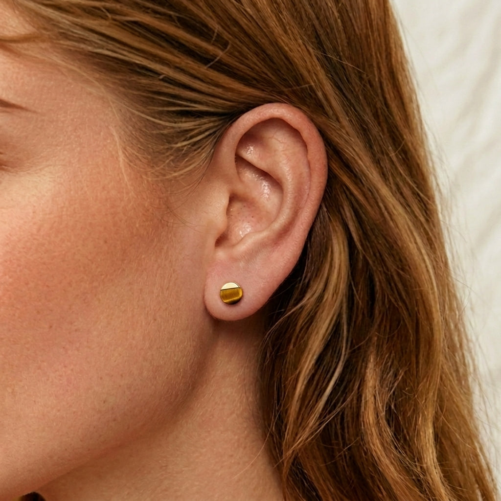 Lapis Lazuli / Tiger's Eye Earrings – Serene Radiance