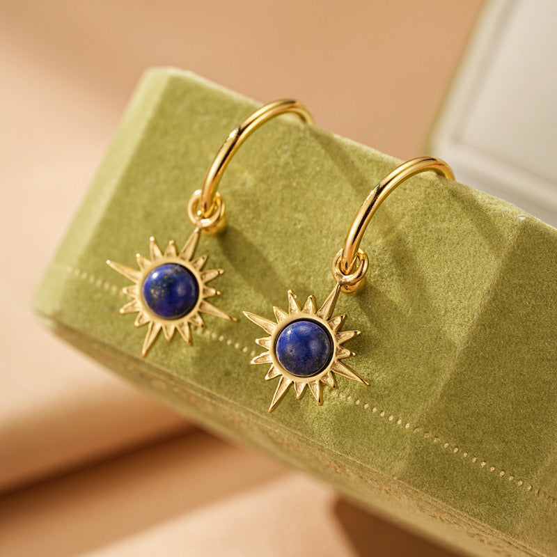 Boucles d'Oreilles Aventurine / Lapis Lazuli – Clarté Céleste