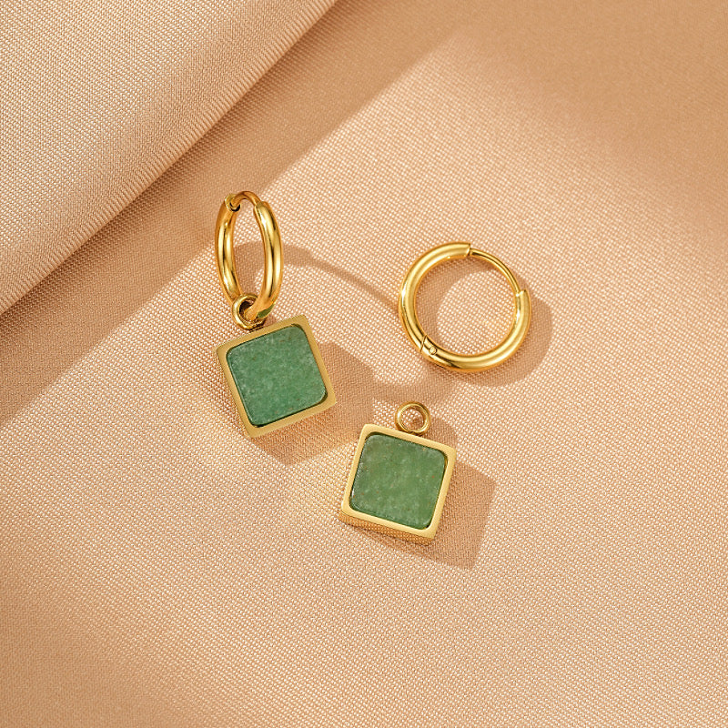 Boucles d'Oreilles Aventurine – Éclat Vital