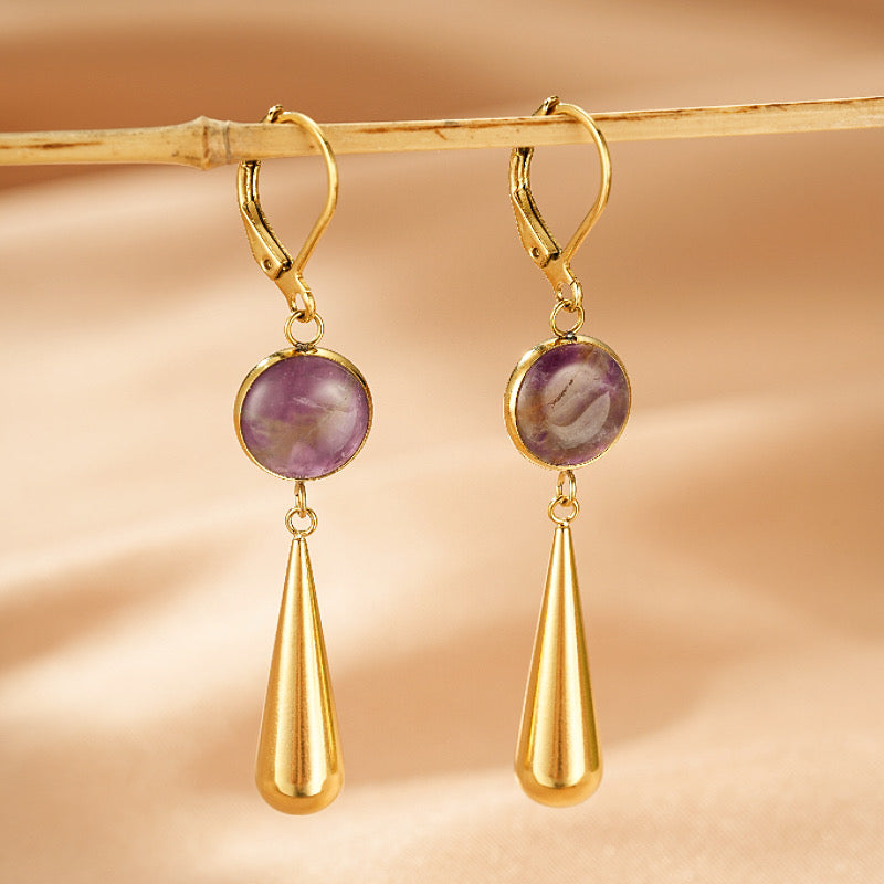 Amethyst Earrings - Drops of Wisdom