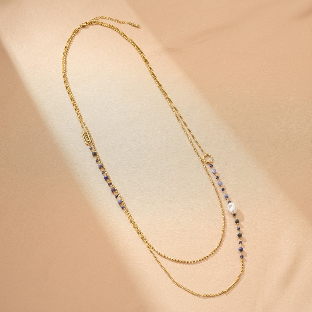 Apatite and Pearl Necklace – Ocean Sparkle