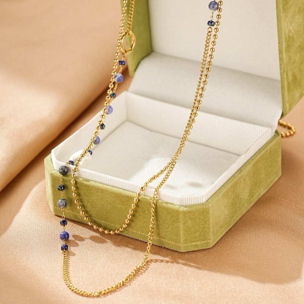 Apatite and Pearl Necklace – Ocean Sparkle