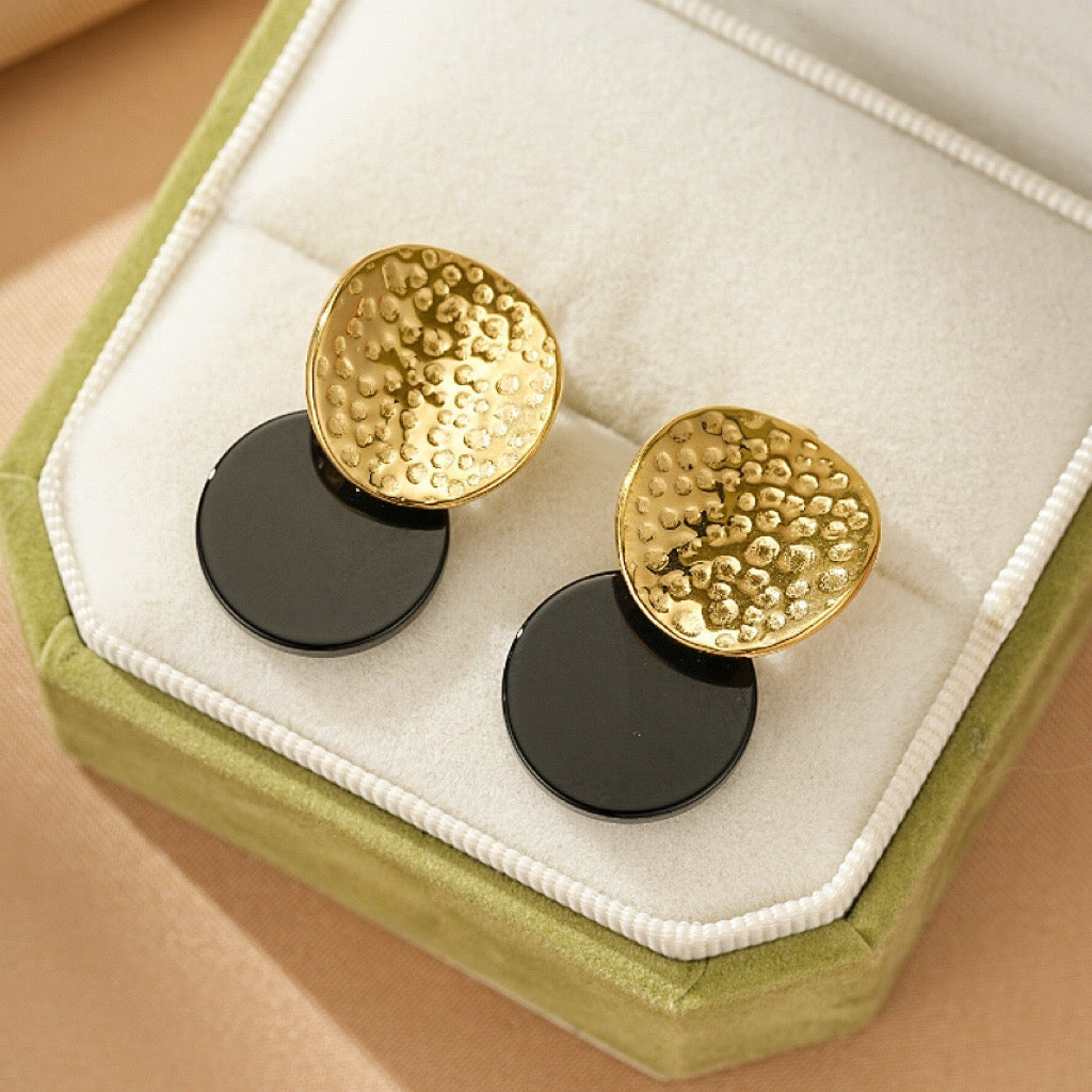 Boucles d'Oreilles Pierres Naturelles – Chic Géométrique