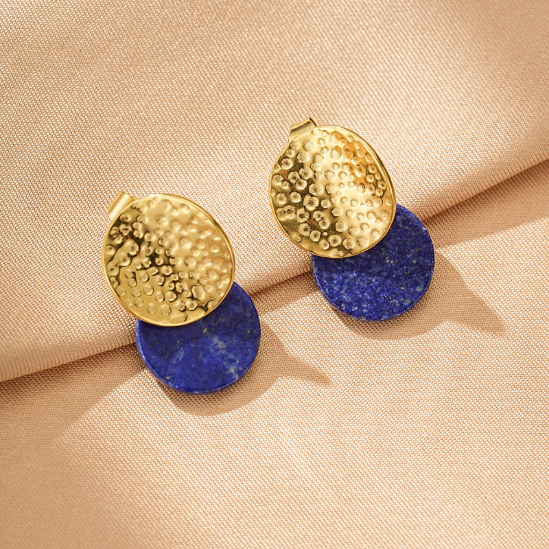 Boucles d'Oreilles Pierres Naturelles – Chic Géométrique