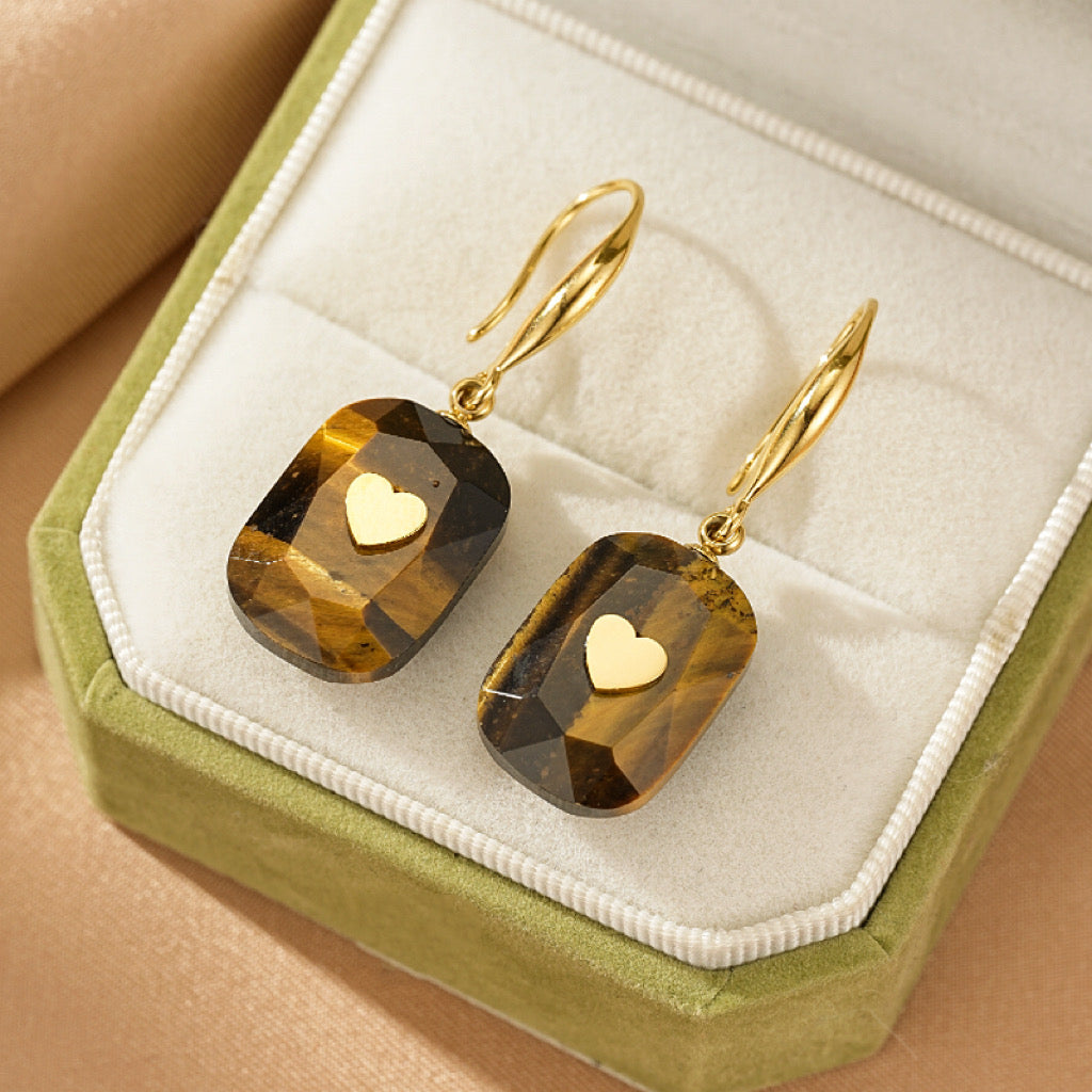 Tiger's Eye Earrings – Luminous Heart