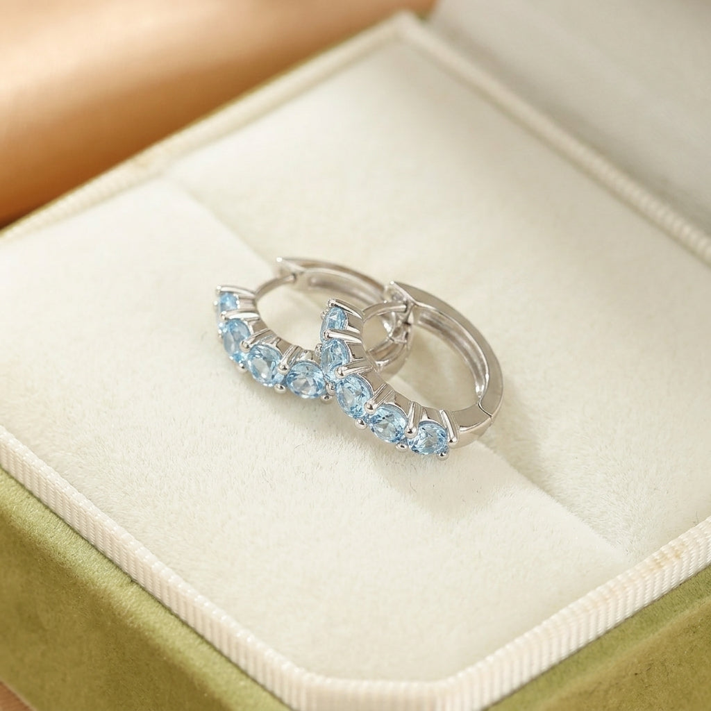 Boucles d'oreilles Topaze – Bienveillance Céleste, Argent