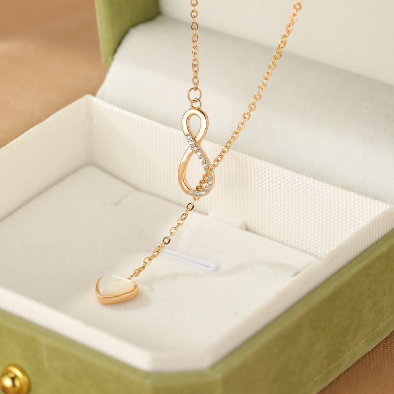 Collier Nacre – Cœur Infini