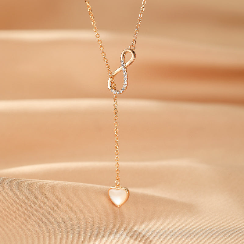 Collier Nacre – Cœur Infini