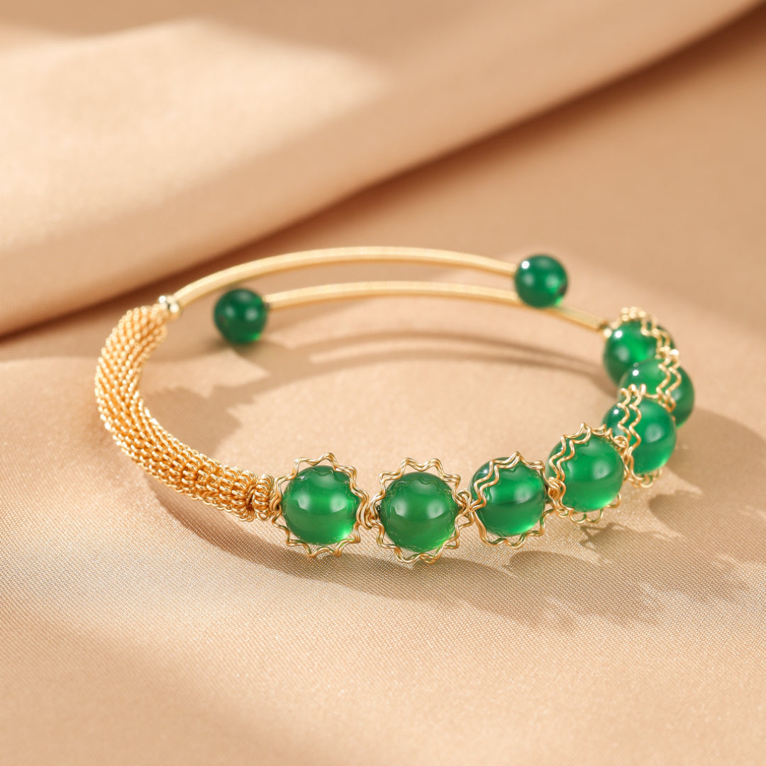 Bracelet Agate Verte – Force d’Harmonie